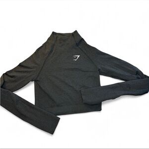 Gymshark Vital Crop Top - Dark Gray, Size S